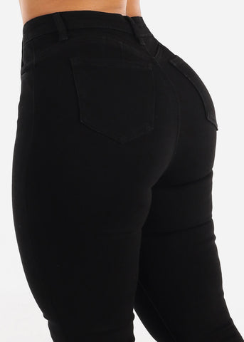 Image of Butt Lifting Black Bootcut Jeans