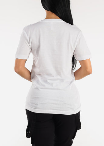 Image of Short Sleeve Break The Rules White Graphic Tee
