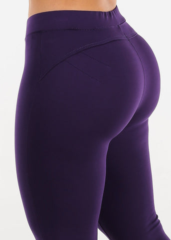 Image of Low Rise Butt Lifting Skinny Pants Purple