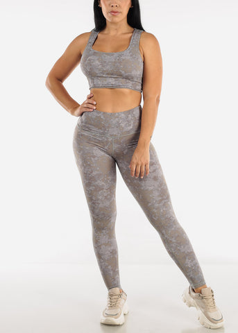 Image of Activewear High Waisted Printed Leggings
