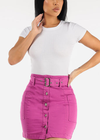 Image of White Ribbed Short Sleeve Crew Neck Crop Top