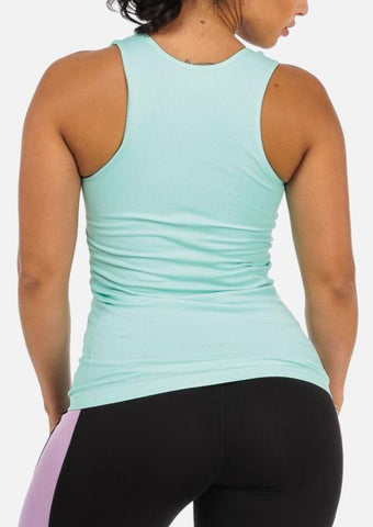 Image of One Size Racerback Seamless Top (Mint)