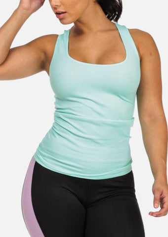 Image of One Size Racerback Seamless Top (Mint)